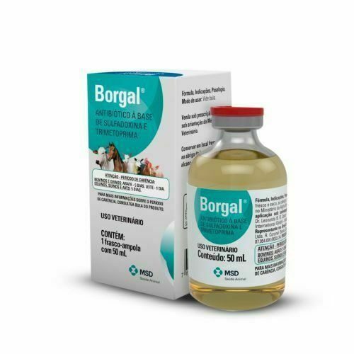 Borgal Injetável 50ml - Antibiótico à base de Sulfadoxina e Trimetoprima