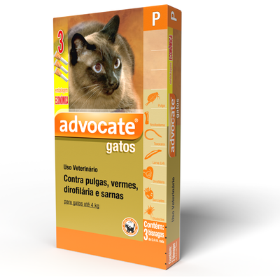 Antipulgas Combo Advocate para Gatos de até 4 Kg - 0,4 mL