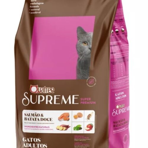 Quatree Supreme Gatos  Adultos Salmão e Batata Doce 1kg
